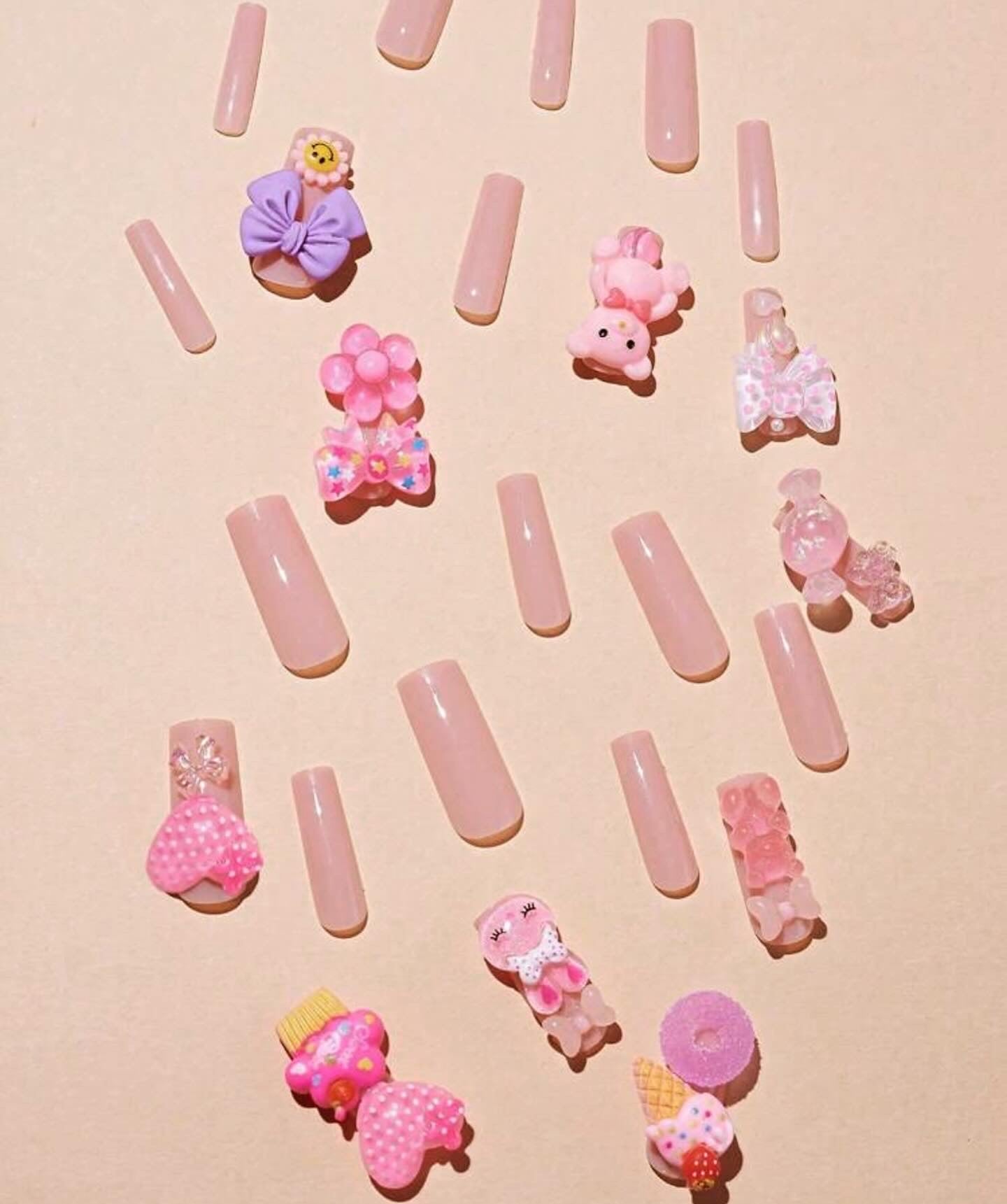 “Ice candy” press on nails