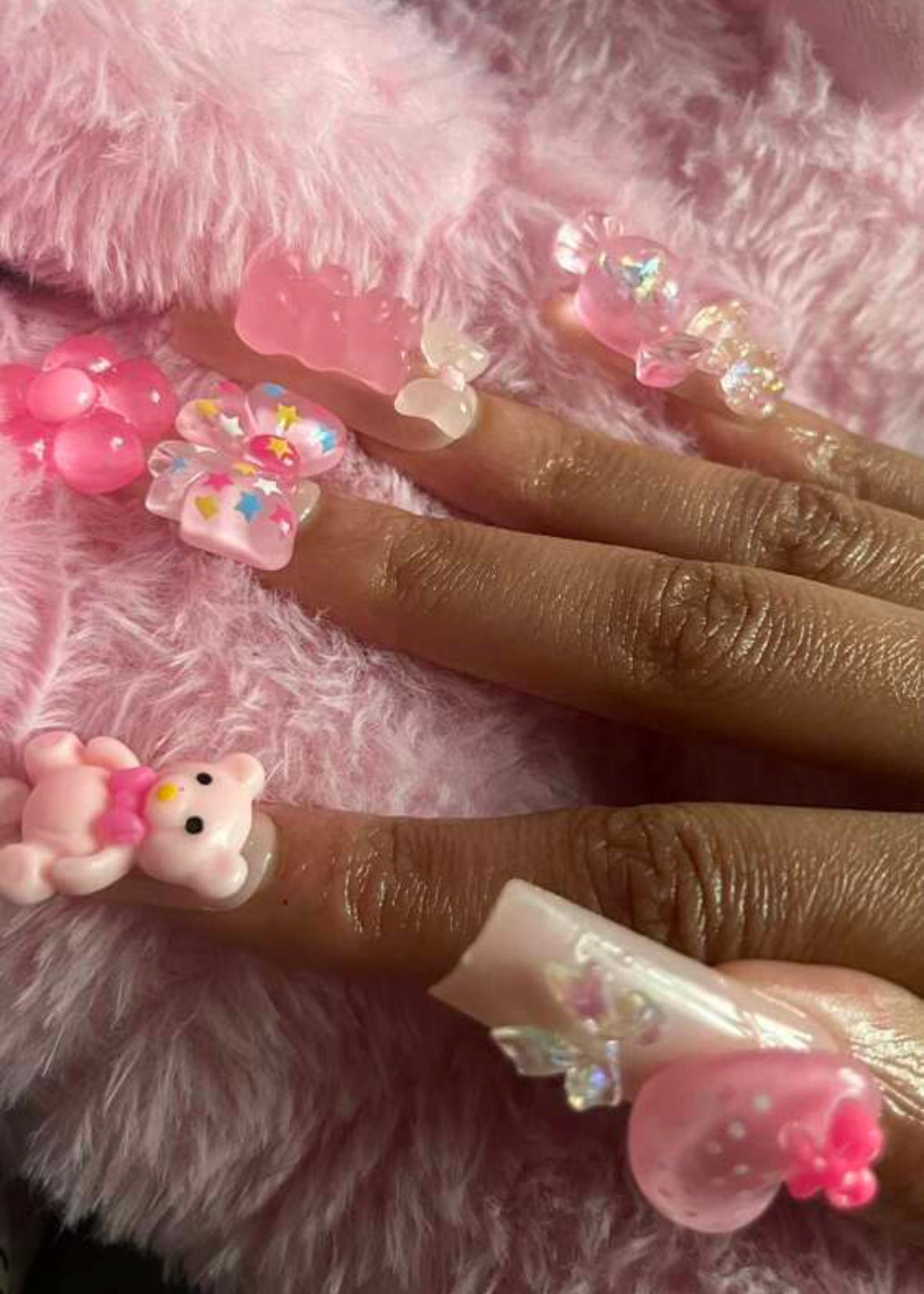 “Ice candy” press on nails