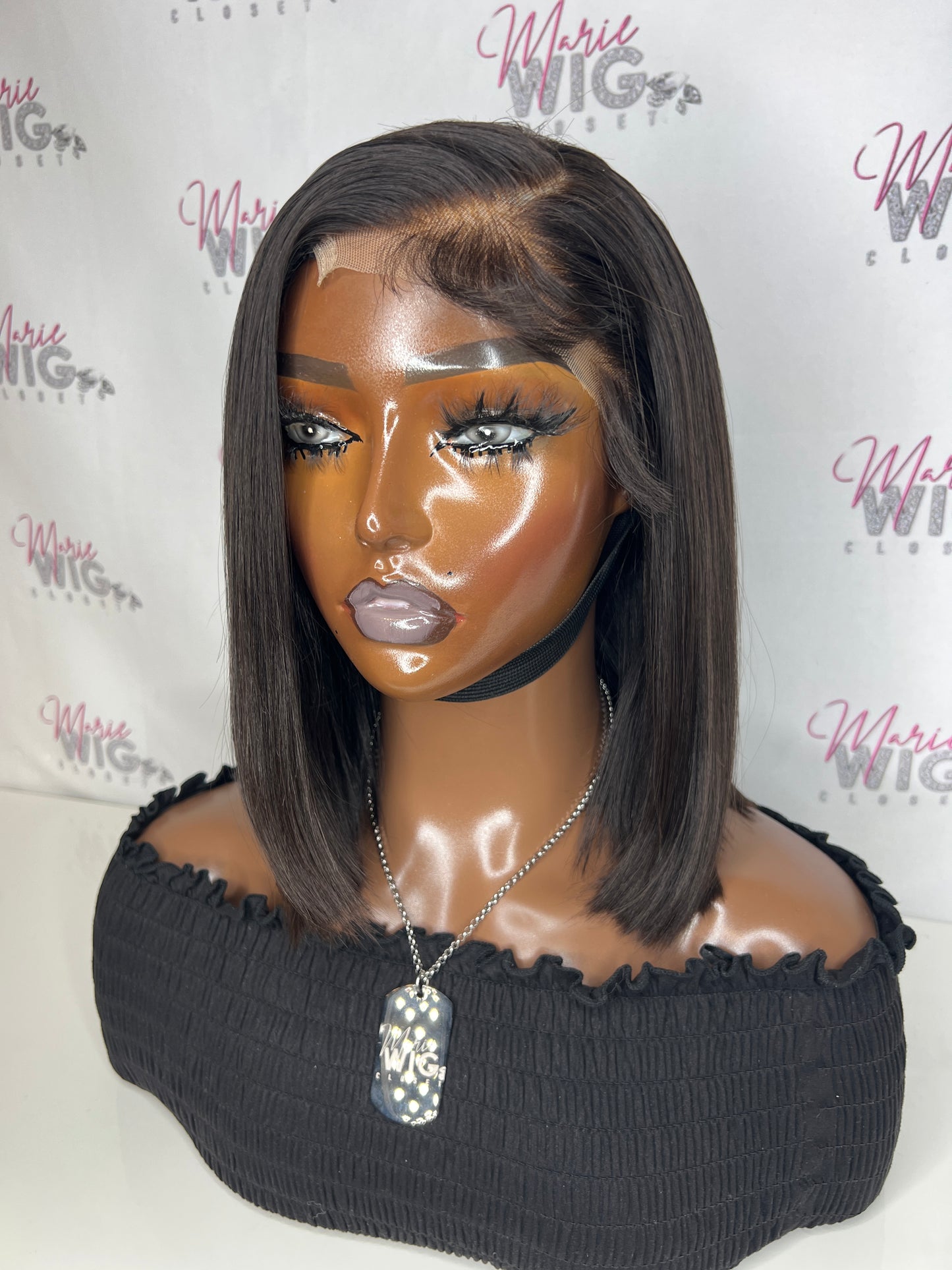 5x5 Side part custom made bob wig