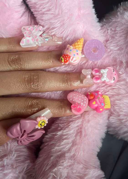 “Ice candy” press on nails