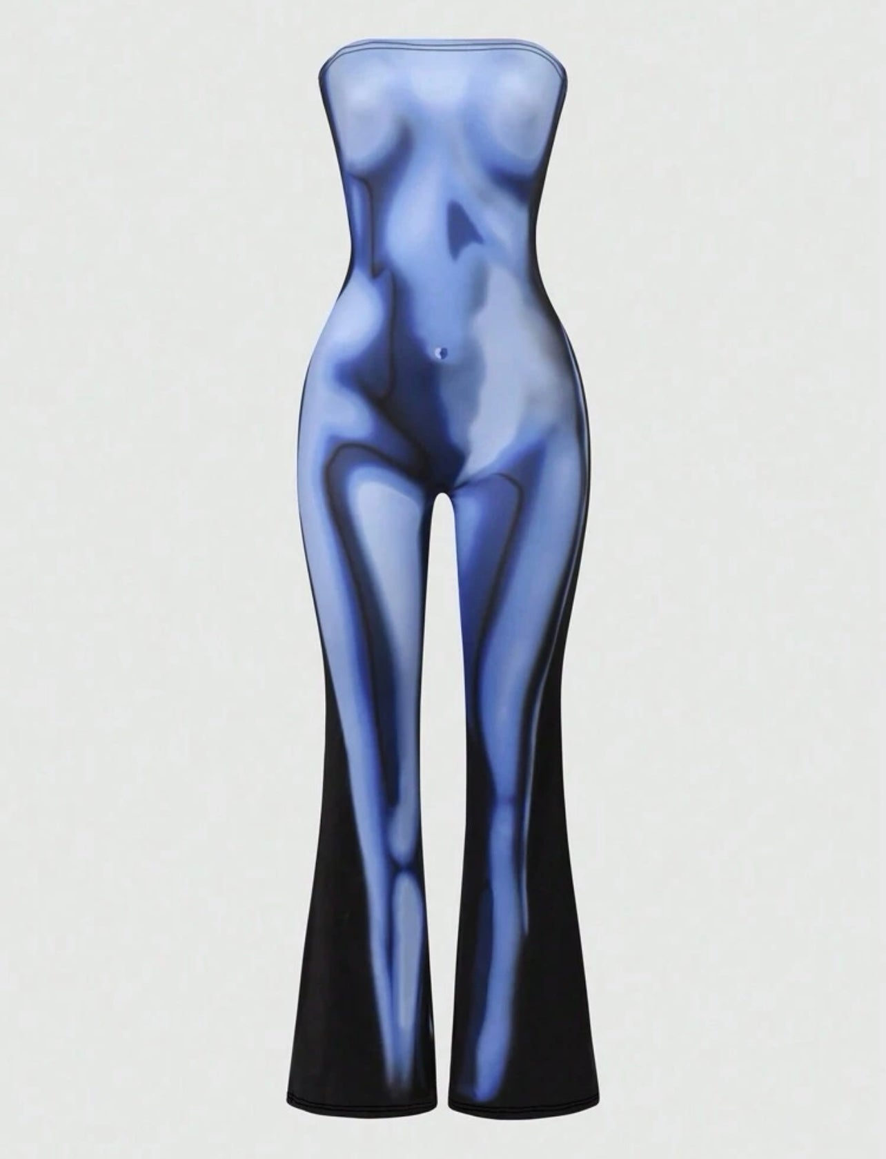 Body Heat Map Print Tube Jumpsuit