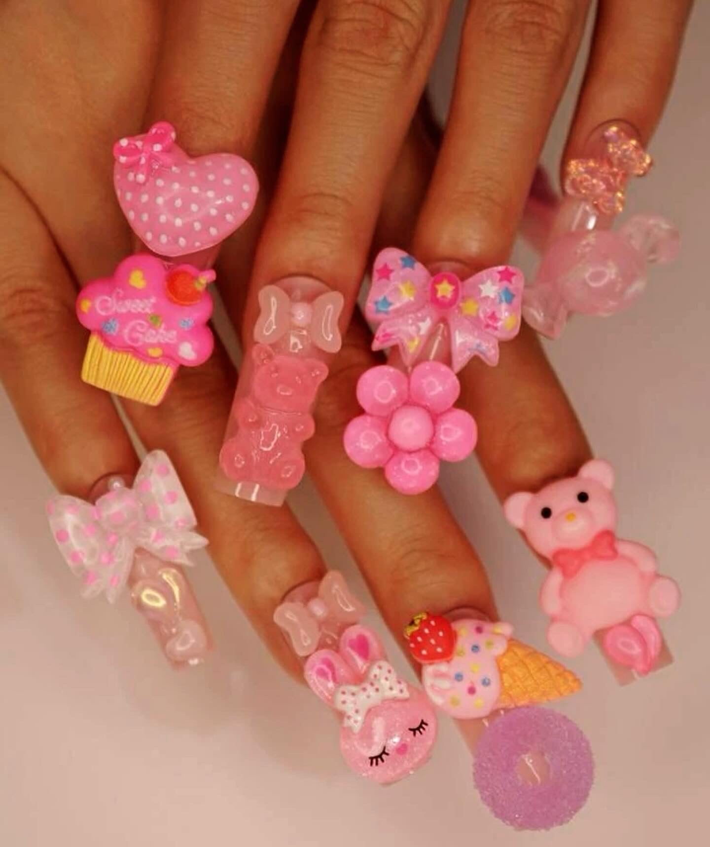 “Ice candy” press on nails