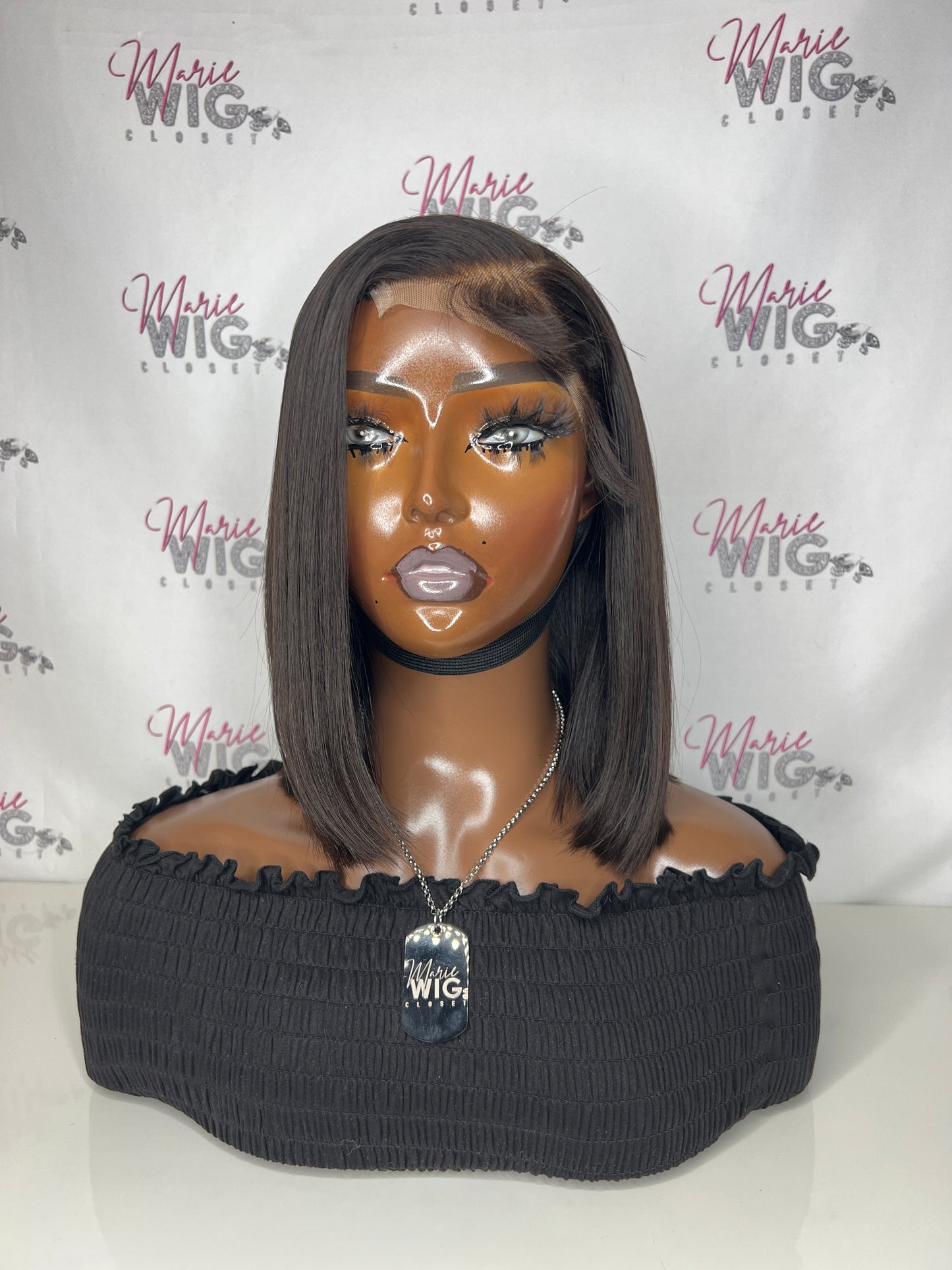 5x5 Side part custom made bob wig