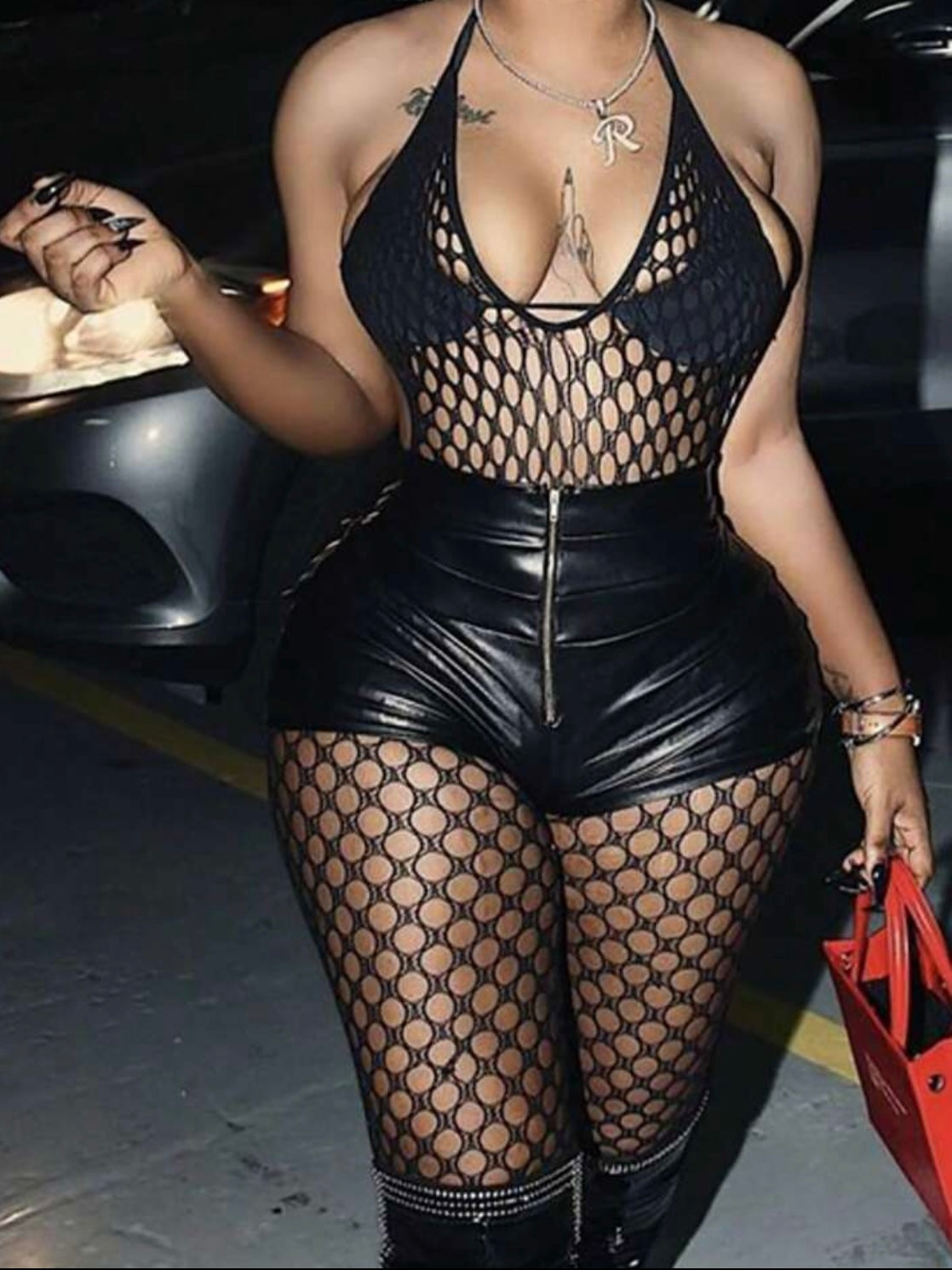 Sexy Body stockings Cut Out Fishnet Bodysuit