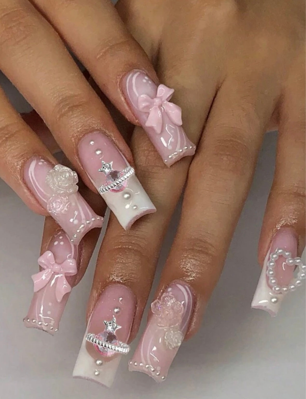 “Bday” press on nails