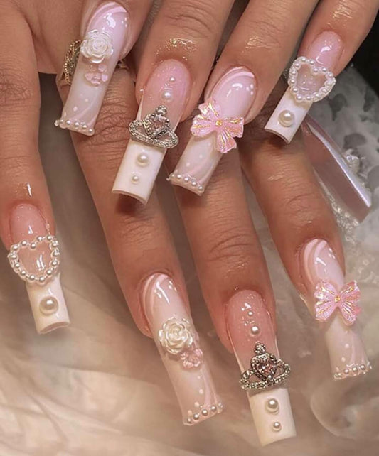 “Bday” press on nails