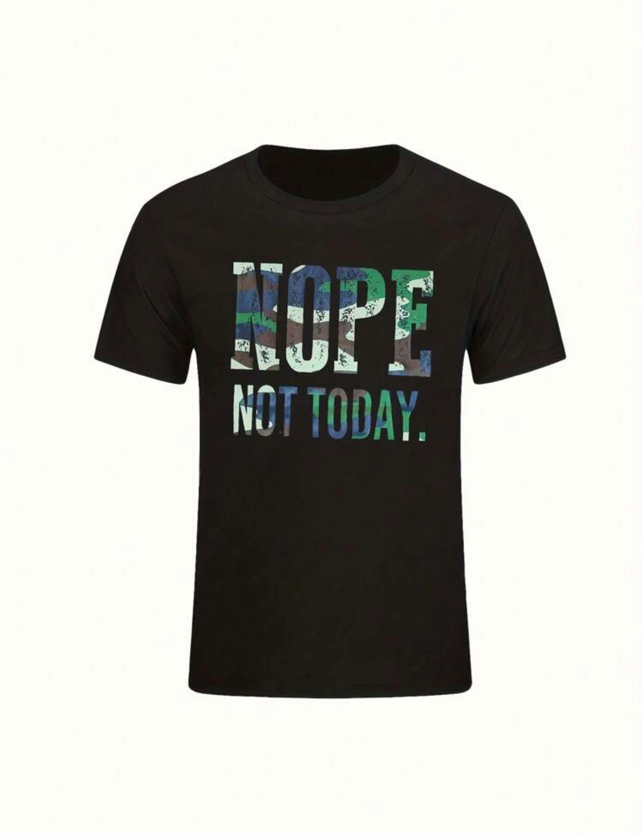 Slogan Graphic Round Neck Tee