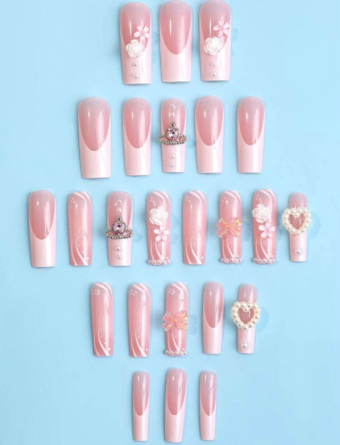 “Bday” press on nails