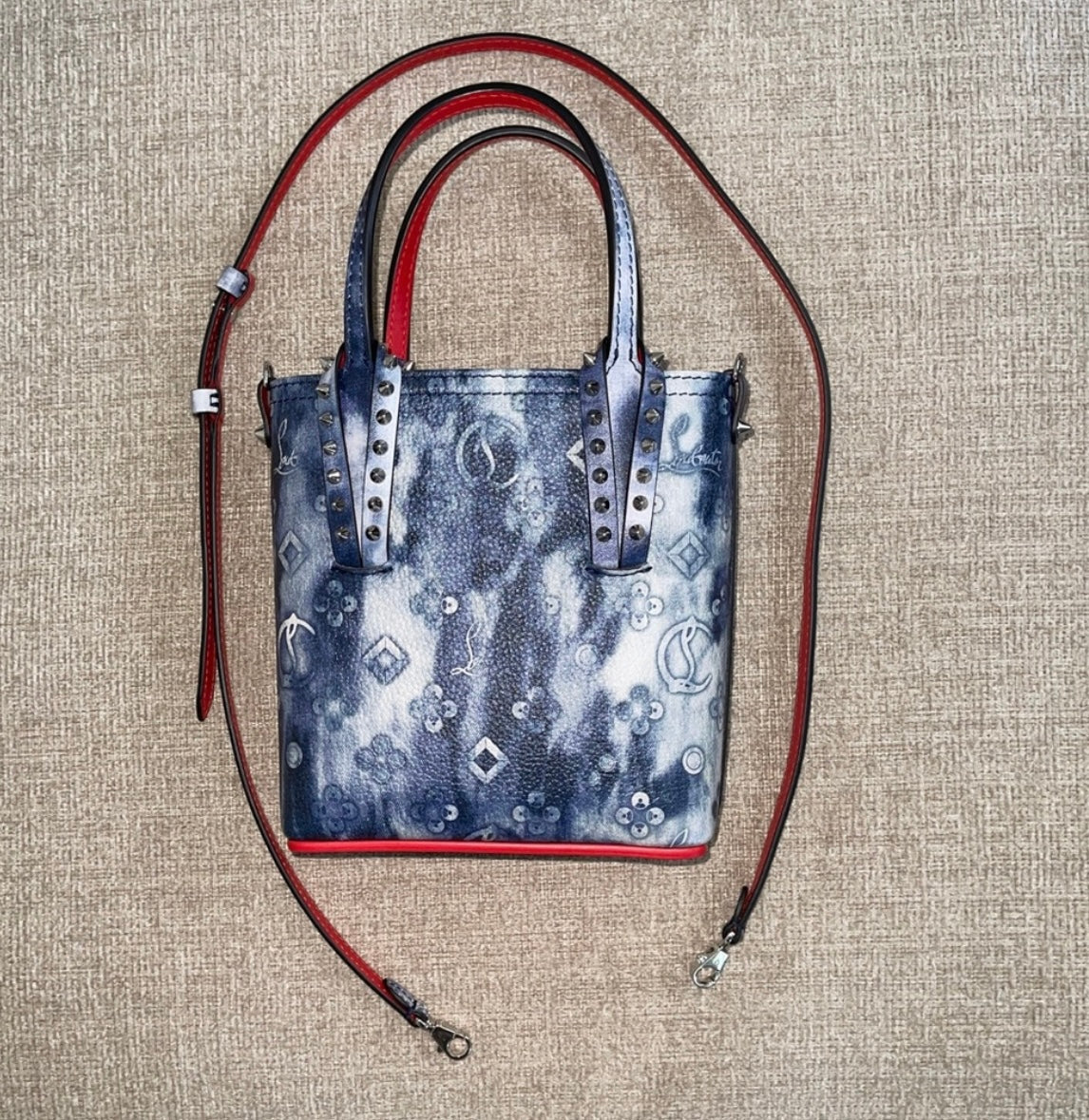 Christian louboutin cabana mini leather tote bag