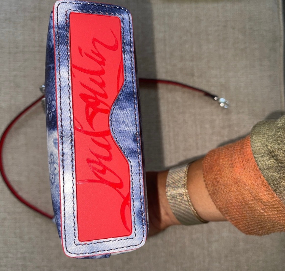 Christian louboutin cabana mini leather tote bag