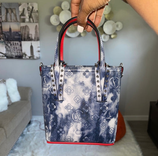 Christian louboutin cabana mini leather tote bag